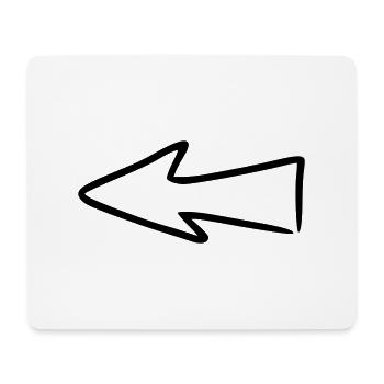 Pfeil Zeichnung Skizze schwarz - Mousepad (Querformat) - Weiß - Vorne