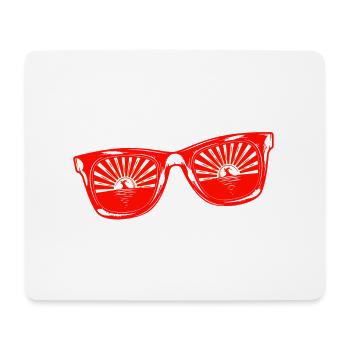 Sonnenbrille Sommer süß Happy Beach Ocean Surf - Mousepad (Querformat) - Weiß - Vorne