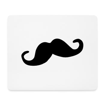 Moustache - Tapis de souris (format paysage) - blanc - Devant