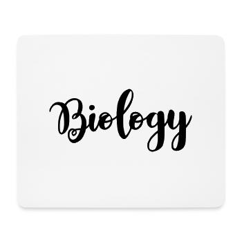 Biologie Schriftzug - Mousepad (Querformat) - Weiß - Vorne