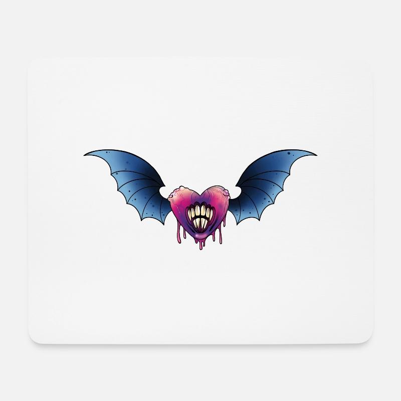 Gezahnte Fledermaus - Mousepad (Querformat) - Weiß