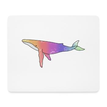 Wal Regenbogen Version - Mousepad (Querformat) - Weiß - Vorne