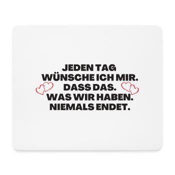 Ich liebe dich Lieblingsmensch - Mousepad (Querformat) - Weiß - Vorne