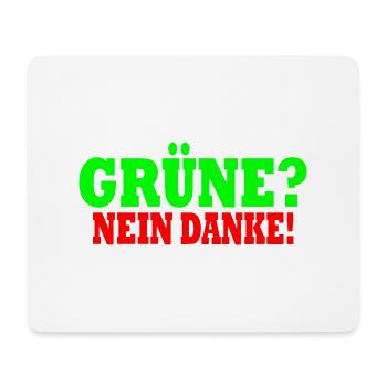 grüne nein danke - Mousepad (Querformat) - Weiß - Vorne