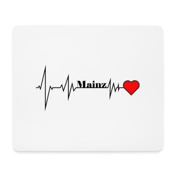 Mainz im Herzen - Mousepad (Querformat) - Weiß - Vorne