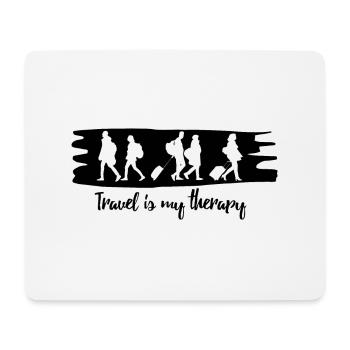 Travel is my therapy - Mouse Pad (horizontal) - white - Front