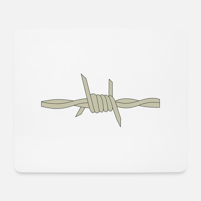 Stacheldraht - Mousepad (Querformat) - Weiß