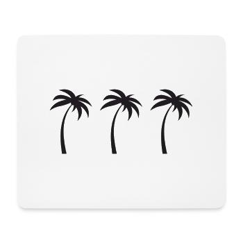Minimalistische Palmen - Mousepad (Querformat) - Weiß - Vorne