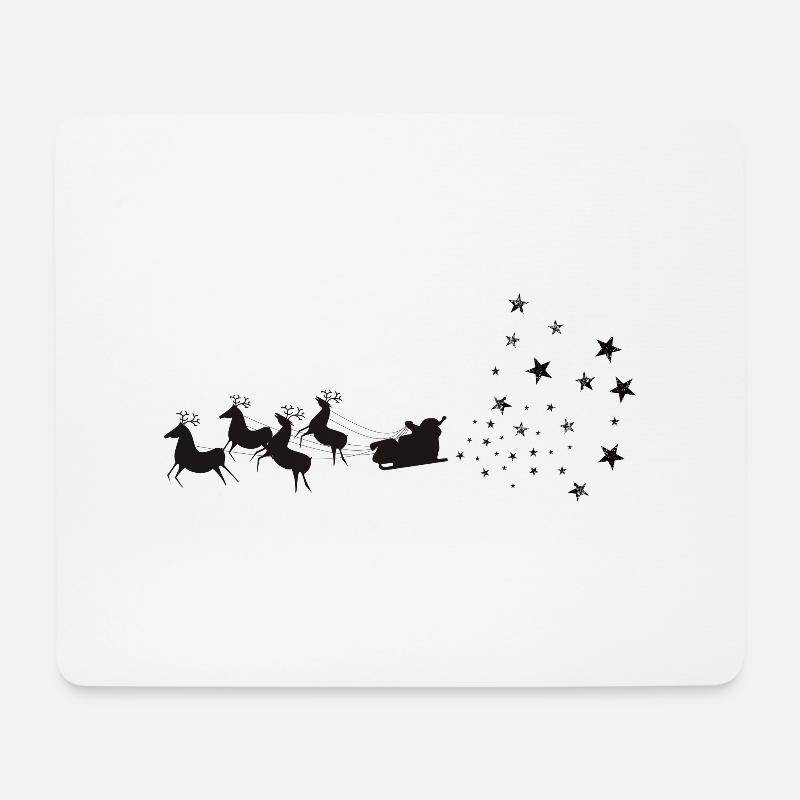 Rentiere Nikolaus Santa Weihnachtsmann - Mousepad (Querformat) - Weiß