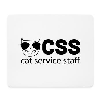 css cat service staff - Mouse Pad (horizontal) - white - Front