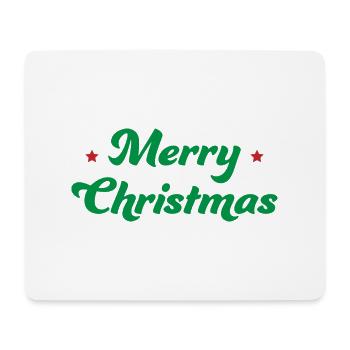 Merry Christmas Asterisk Green Red - Mouse Pad (horizontal) - white - Front