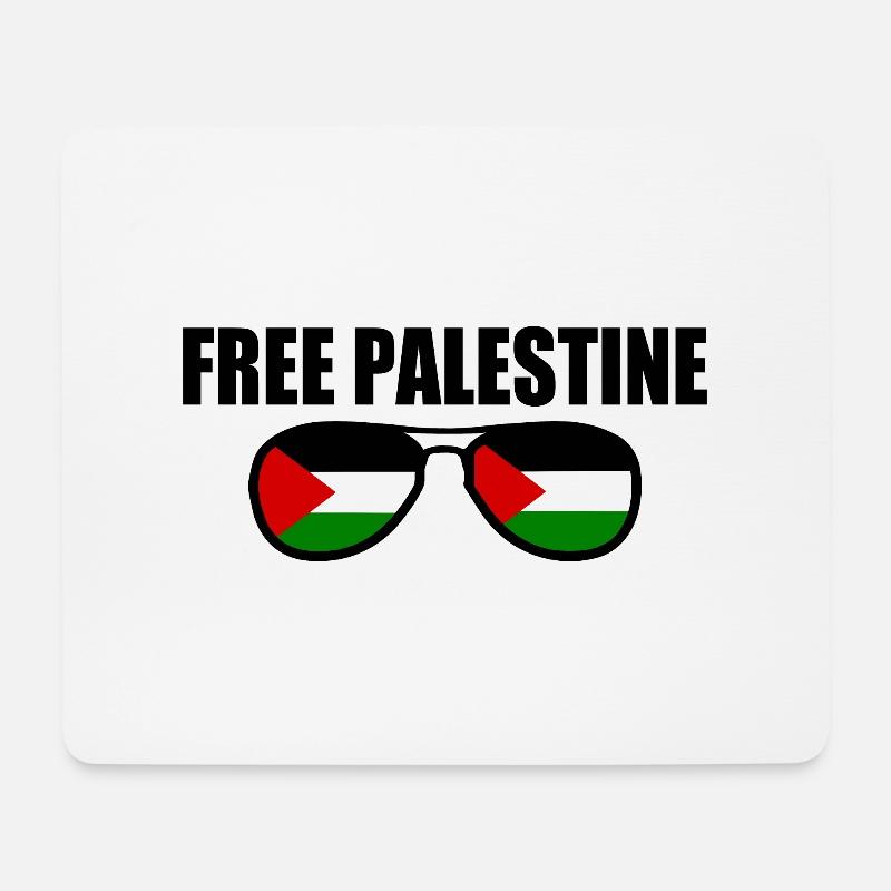 Free palestine - Mousepad (Querformat) - Weiß