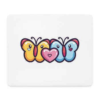 Butterfly Couple Love Couple In Love - Mouse Pad (horizontal) - white - Front