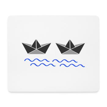 Bateaux en papier 02 - Tapis de souris (format paysage) - blanc - Devant