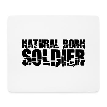 Natural Born Soldier War General Freedom Fighter - Mouse Pad (horizontal) - white - Front
