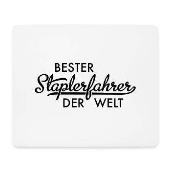 Bester Staplerfahrer der Welt - Mousepad (Querformat) - Weiß - Vorne