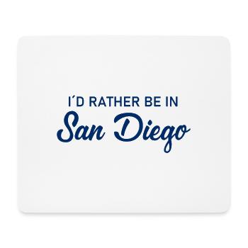 Je préfère être à San Diego - Californie - Amérique - Tapis de souris (format paysage) - blanc - Devant