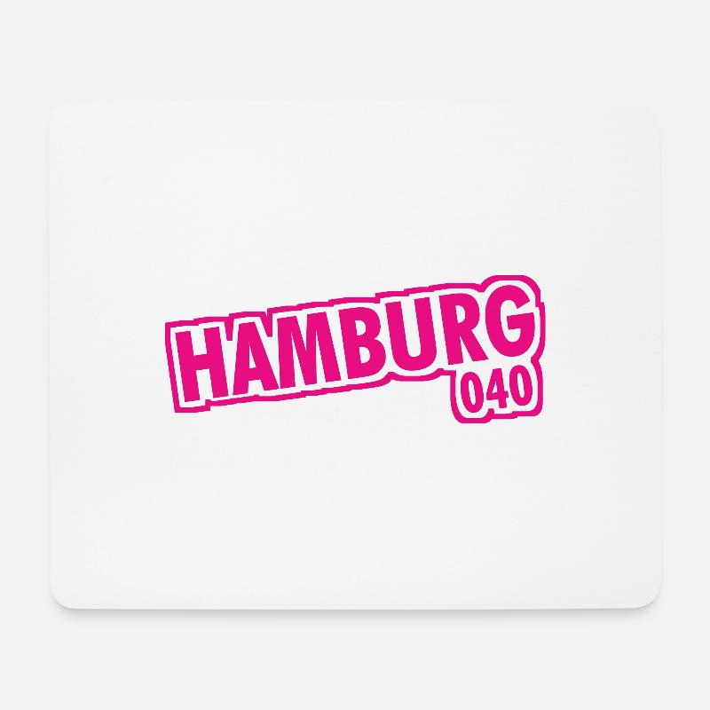 Hamburg - 040 - Hansestadt - Alster - Elbe - Mousepad (Querformat) - Weiß