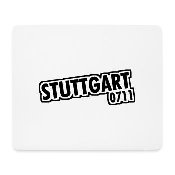 Stuttgart - 0711 - Indicatif régional - Bade-Wurtemberg - Tapis de souris (format paysage) - blanc - Devant