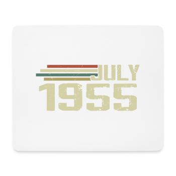 Geburtstag Juli 1955 Jahr 1955 Juli Jahrgang 1955 - Mousepad (Querformat) - Weiß - Vorne