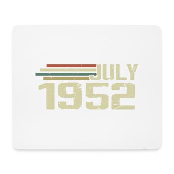 Geburtstag Juli 1952 Jahr 1952 Juli Jahrgang 1952 - Mousepad (Querformat) - Weiß - Vorne