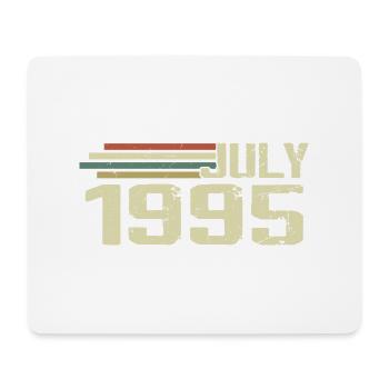 Geburtstag Juli 1995 Jahr 1995 Juli Jahrgang 1995 - Mousepad (Querformat) - Weiß - Vorne