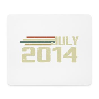 Geburtstag Juli 2014 Jahr 2014 Juli Jahrgang 2014 - Mousepad (Querformat) - Weiß - Vorne