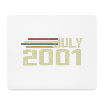 Birthday July 2001 Year 2001 July Year 2001 - Mouse Pad (horizontal) - white - Front