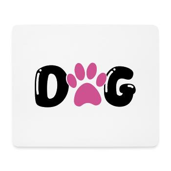 dog pfote - Mousepad (Querformat) - Weiß - Vorne