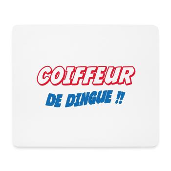 COIFFEUR de dingue !!! - Tapis de souris (format paysage) - blanc - Devant