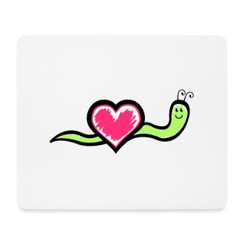 schnecke 02 - Mousepad (Querformat) - Weiß - Vorne