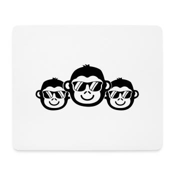 affen cool 1 - Mousepad (Querformat) - Weiß - Vorne