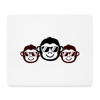 affen cool - Mousepad (Querformat) - Weiß - Vorne