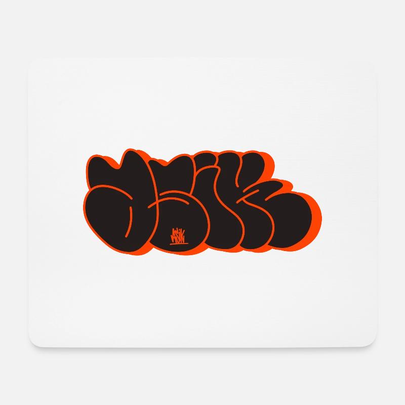 Asik Graffiti Throwup Simple Style Alphabet - Mousepad (Querformat) - Weiß