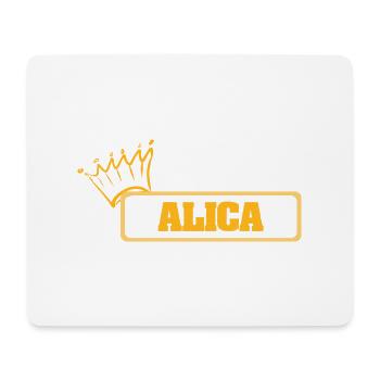 Nom : Alica - Tapis de souris (format paysage) - blanc - Devant