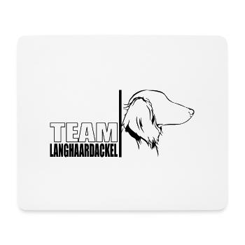 TEAM Langhaardackel Hunde Hund Wilsigns - Mousepad (Querformat) - Weiß - Vorne