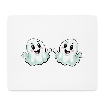 ghosts funny - Mousepad (Querformat) - Weiß - Vorne