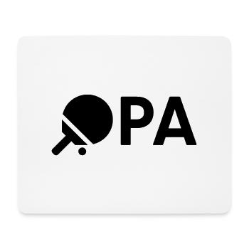 Opa Tischtennis Geschenkidee Großvater Ping-Pong - Mousepad (Querformat) - Weiß - Vorne