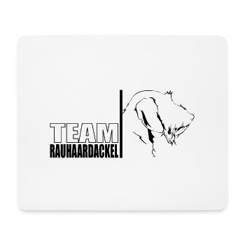 TEAM Rauhaardackel Hunde Hund Teckel Wilsigns - Mousepad (Querformat) - Weiß - Vorne
