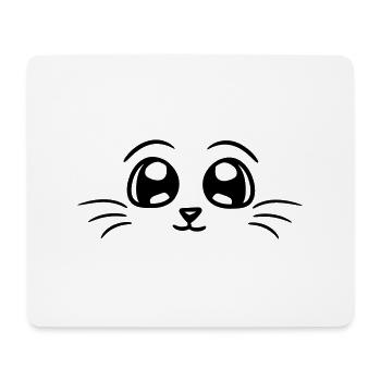 Pretty Cat Looking Happy Cheerful Smiling - Mouse Pad (horizontal) - white - Front