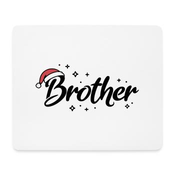 Santa Hat Brother Brother - Mouse Pad (horizontal) - white - Front