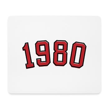Year of birth sport 1980 - Mouse Pad (horizontal) - white - Front