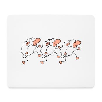 Drei Schafe Gehen Glücklich Stolz 3 Freunde Team - Mousepad (Querformat) - Weiß - Vorne