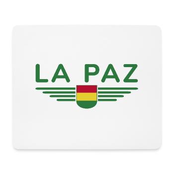 La Paz Bolivia Fans T-Shirt Design - Tapis de souris (format paysage) - blanc - Devant
