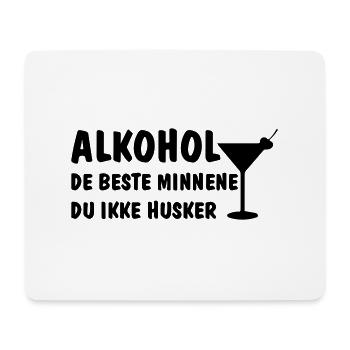 Alkohol die besten Erinnerungen, an die Sie sich nicht erinnern - Mousepad (Querformat) - Weiß - Vorne