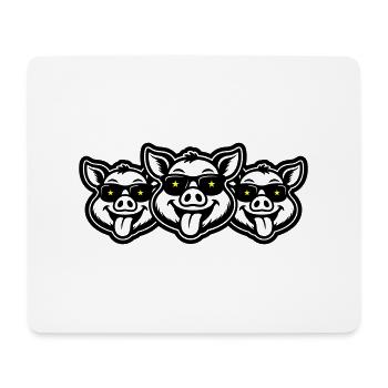 Party Sow Pigs - Mouse Pad (horizontal) - white - Front