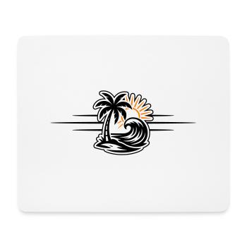 Palmier d’été de l’île - Tapis de souris (format paysage) - blanc - Devant