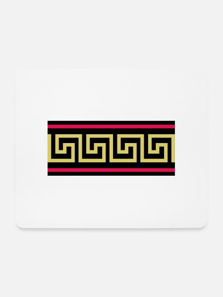Mäander - Mousepad (Querformat) - Weiß