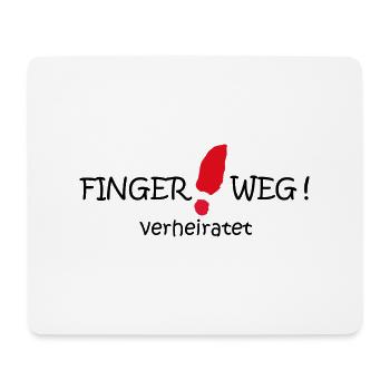 finger weg - verheiratet - Mousepad (Querformat) - Weiß - Vorne