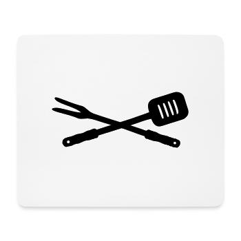 barbecue - Tapis de souris (format paysage) - blanc - Devant